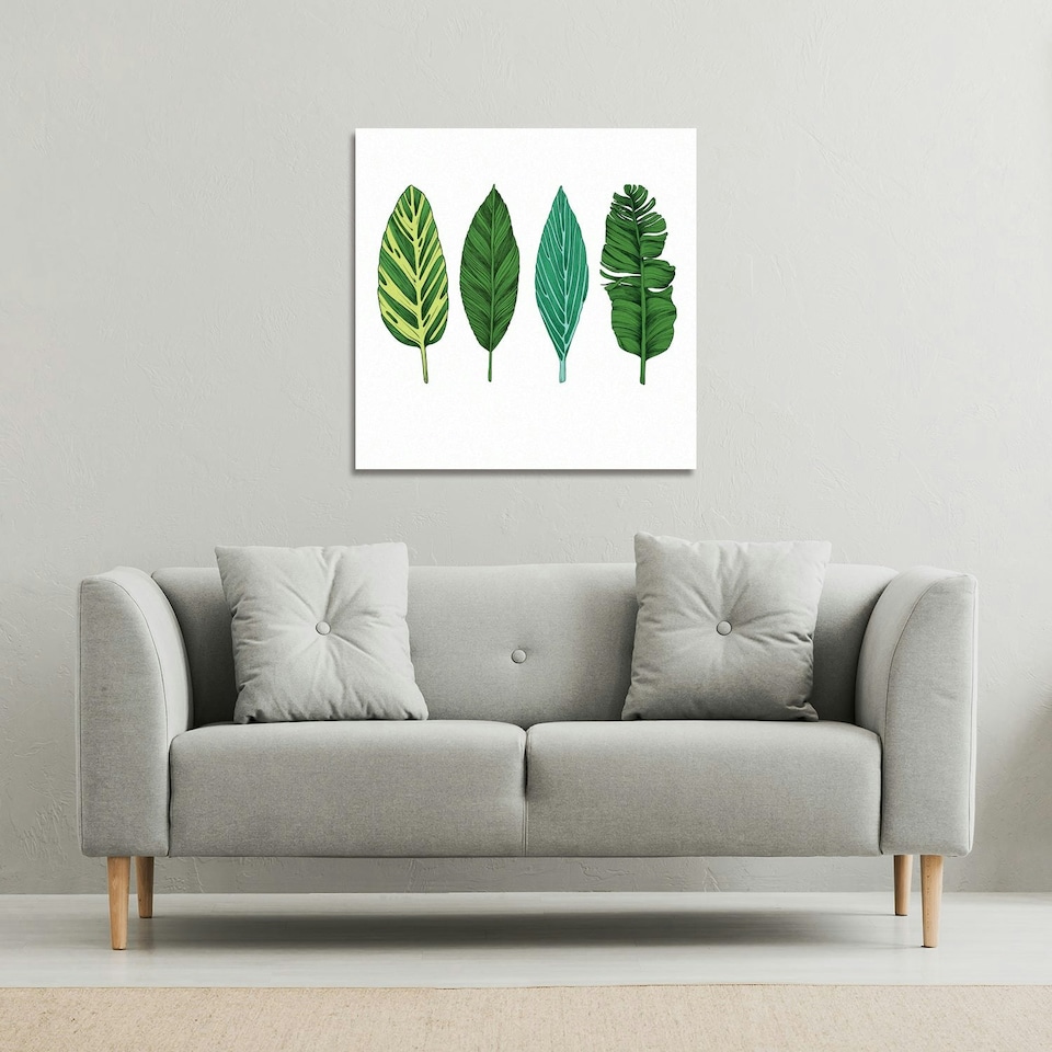 image 1 of Four Leaves (Canvas Print) 77 x 77 x 4cm