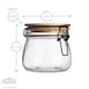 image 3 of Argon Tableware Wooden Clip Lid Storage Jars - 500ml - Clear Seal - Pack of 3