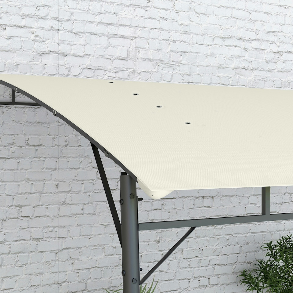 image 1 of Outsunny 3 x 4m Metal Pergola, Outdoor Gazebo UV-Resistant, Cream White