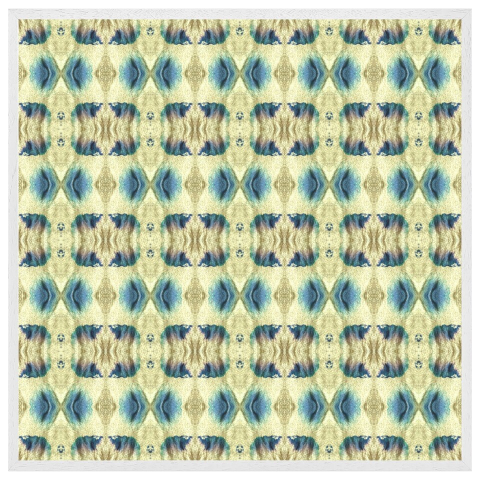image 1 of Psychedelic geometric pattern (Picutre Frame) White | L