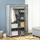 image 2 of HOMCOM Fabric Wardrobe w/ Shelves Hanging Rail Foldable Closets