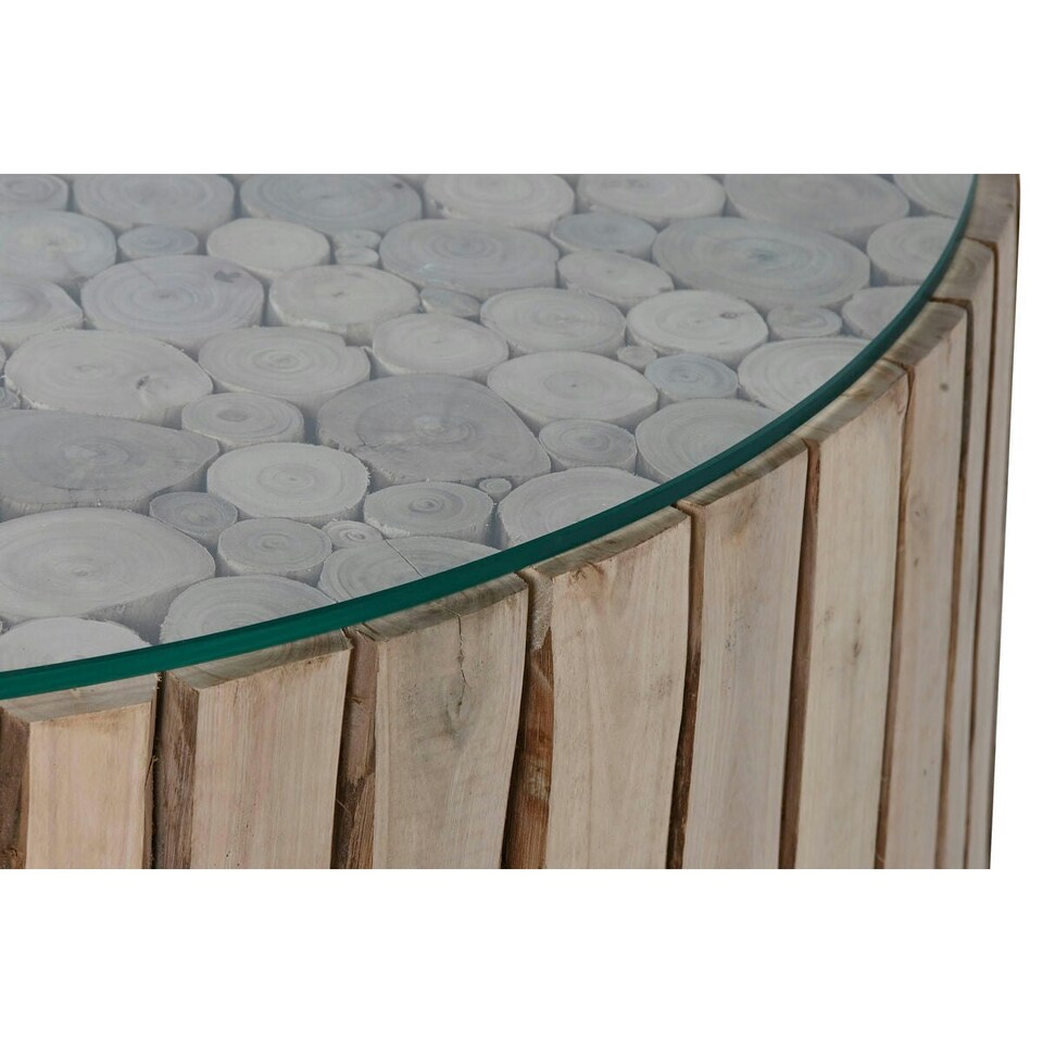 image 1 of Centre Table Home ESPRIT Natural Crystal Eucalyptus wood 90 x 90 x 30 cm