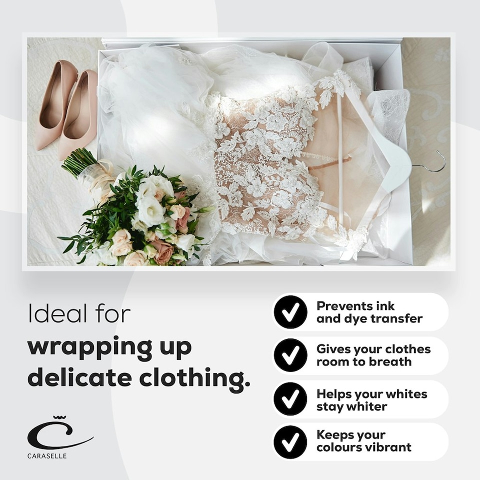 image 1 of 3 x Caraselle Jumbo Large White Acid Free Tissue Paper - 75 Sheets in total (75 x 100cm) White | XL