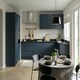 image 2 of 3 Drawer Base Unit 500mm w/ J-Pull Cabinet Door - Ultra Matt Indigo Blue Blue | Ultra Matt Indigo Blue