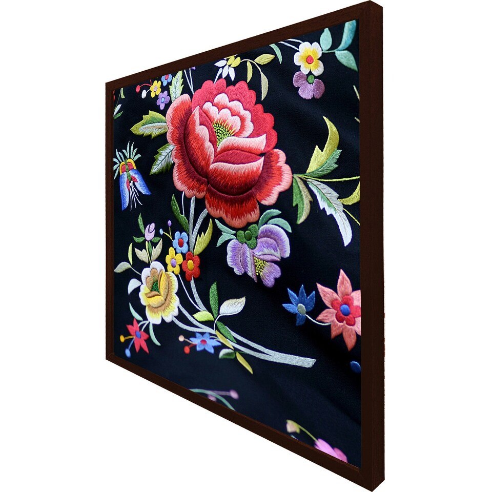 image 1 of Vibrant flowers (Picutre Frame) White | XL