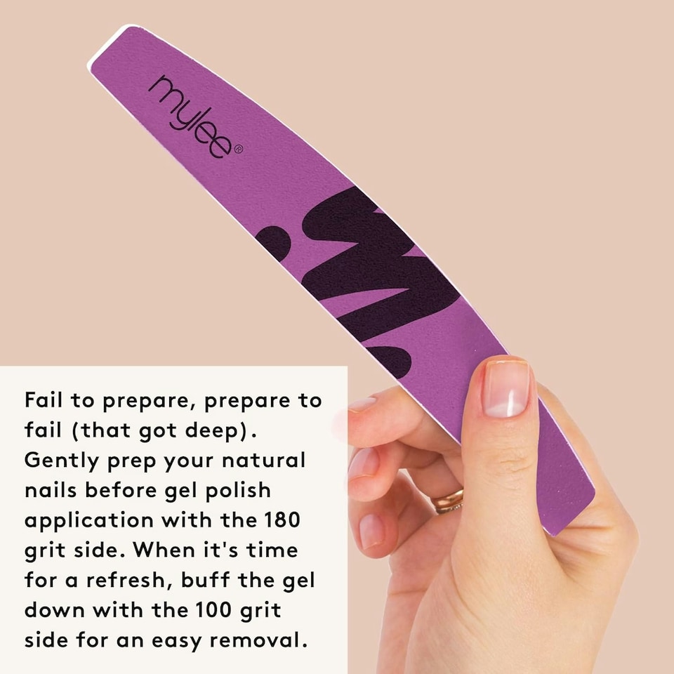 image 1 of Mylee Foam Nail Files 100/180 (Pack of 2)