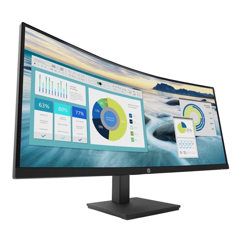 HP P34hc Computer Monitors - 34 Inches - Black - Tesco Groceries