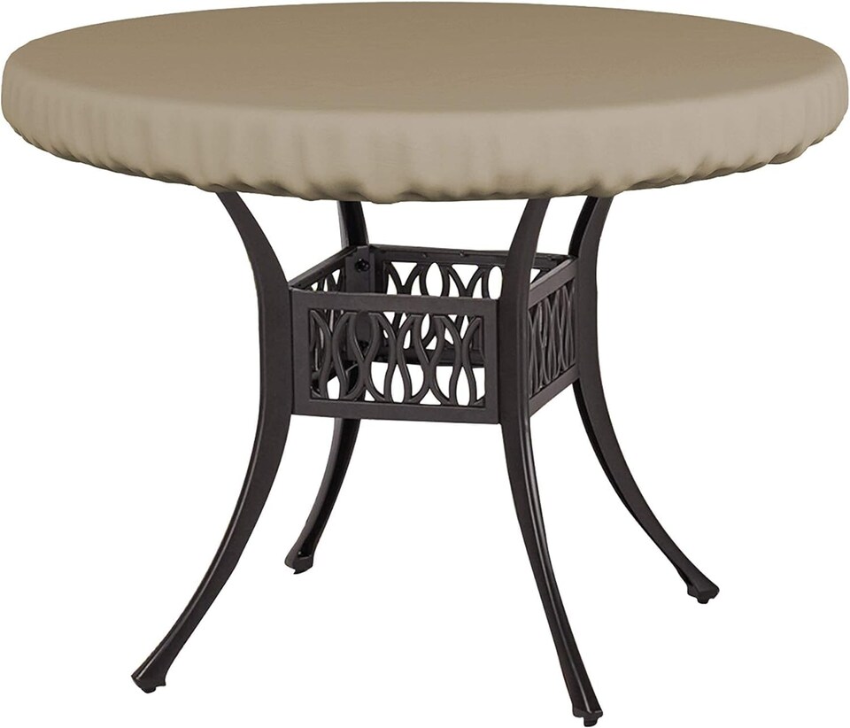 image 1 of Covers&All Waterproof & UV-resistant Round Table Top Cover, 30 in Diameter x 4 in H, Beige
