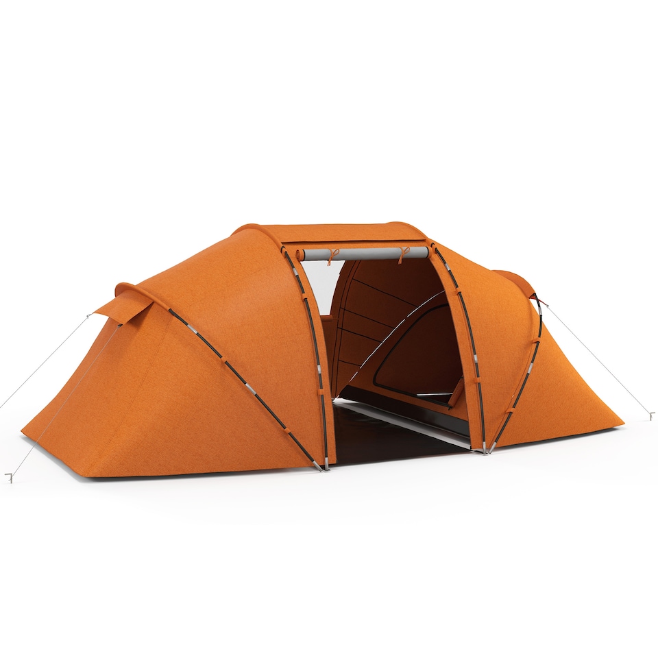 image 1 of Outsunny 4-6 Persons Camping Tent Dome Family Travel Group Hiking Room Fishing