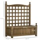 image 5 of Outsunny Raised Garden Bed with Trellis Garden Planters Indoor Outdoor