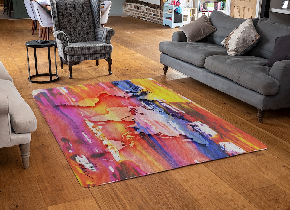 image 1 of Painty Map Rug | Multi