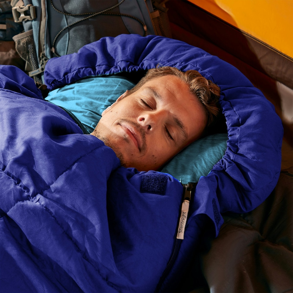 image 1 of Silentnight Camping Sleeping bag 3 Season, Lightweight, Blue
