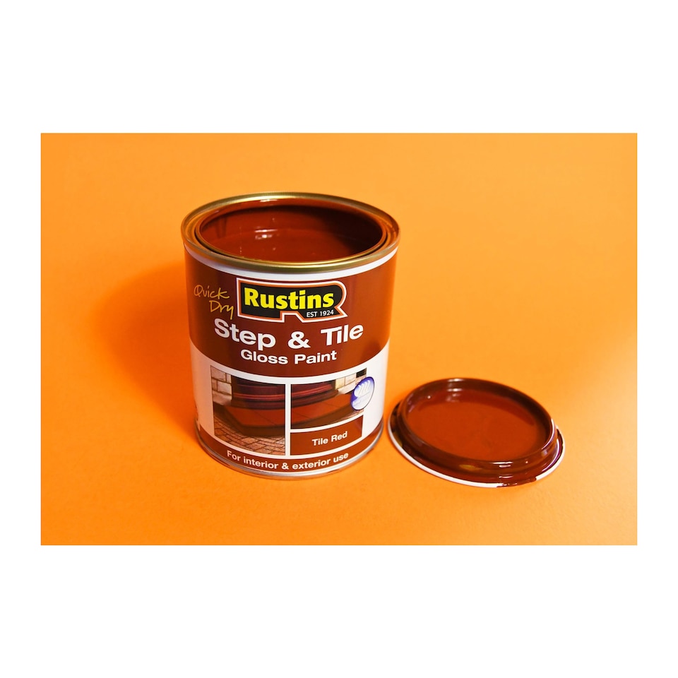 image 1 of Rustins Step & Tile Paint Red 250ml - STRDW250