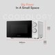 image 2 of 20L Freestanding Microwave Oven with Mechanical Controls 700W - White