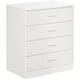 image 1 of HOMCOM Chest of Drawers, 4 Drawers Storage Cabinet with Metal Rails, Anti-Tip for Playroom, Nursery Room, Hallway, etc
