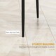 image 6 of HOMCOM 4-Pieces Dining Chairs, Faux Leather Kitchen Chairs, Black Black