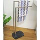 image 2 of Showerdrape Octavia Grey Marble & Chrome Freestanding Towel Stand