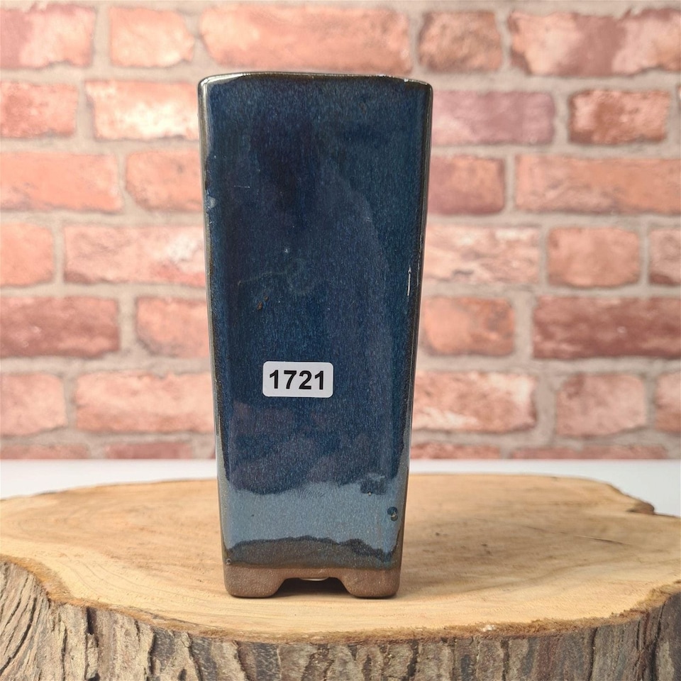 Yorkshire Bonsai 7cm Glazed Bonsai Pot Cascade 7cm x 15cm Blue