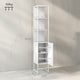 image 5 of HOMCOM Tall Bathroom Cabinet, Slim Bathroom Storage Cabinet with 3 Open Shelves and Adjustable Shelf, Freestanding Storage Cupboard, 33 x 33 x 185 cm, White