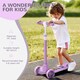 image 7 of AIYAPLAY Kids Scooter, 3 Wheel Scooter for Toddlers Ages 2-6, with 3-level Adjustable Height, LED Light, TPE Handlebar, Kick Scooter for Boys and Girls | Purple | Purple