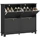 image 9 of HOMCOM Narrow Shoe Cabinet with 4 Flip Drawers Adjustable Shelves White | Gold | 119.5W x 23.5D x 87H cm