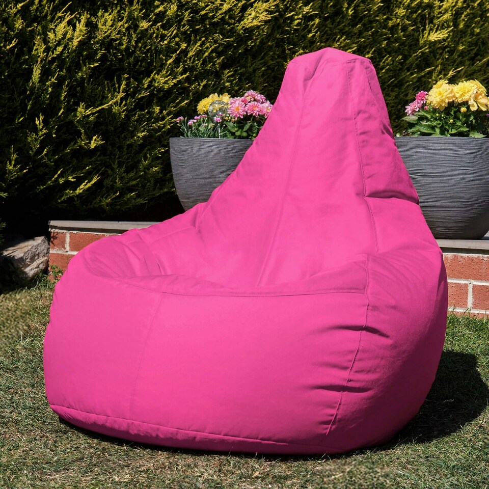 image 1 of icon Recliner Indoor Outdoor Bean Bag Pink Bean Bag Chair Pink