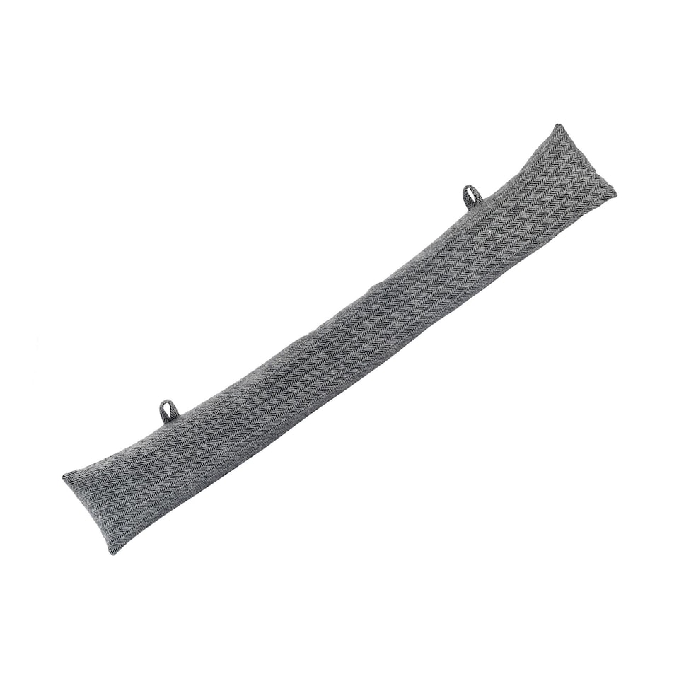image 1 of Nicola Spring Herringbone Draught Excluder - 78.5cm - Grey