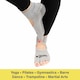 image 5 of Ubung Grey Yoga CAL173 Non Slip Open Toe Socks Packs of 12 Size 4-9 UK Size