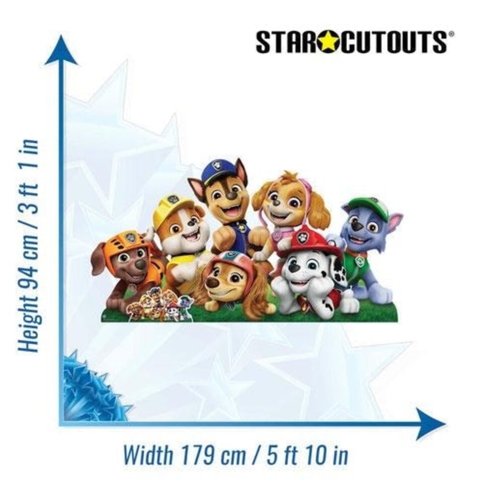 image 1 of Paw Patrol Group Shot Wide Lifesize Cardboard Cutout 94cm
