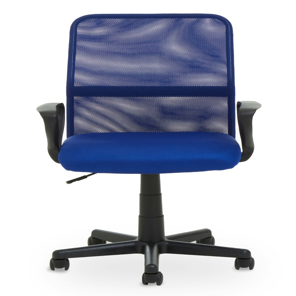 image 1 of Interiors By Premier Ergonomic Dark Blue Home Office Chair, Comfortable Work From Home Chair, Movable Ergonomic Chair For Office