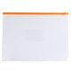 image 1 of Pack of 12 A4 Clear Zippy Bags with Orange Zip