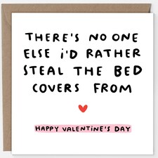 Steal The Bed Covers Valentine's Day Card, Funny Valentine's Card, For Husband, Wife, Boyfriend, Girlfriend