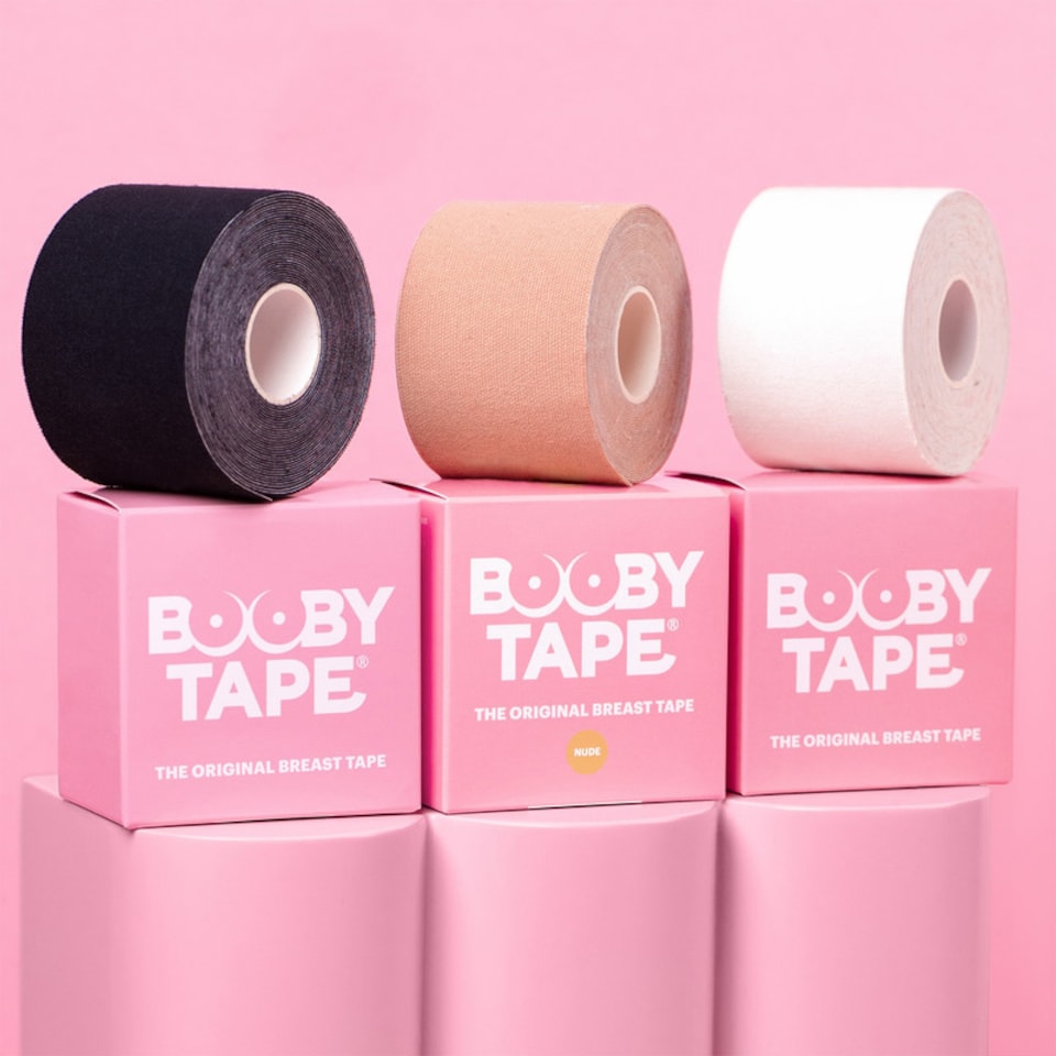 image 1 of Booby Tape Extra Wide Self-Adhesive Breast Lift Tape for All Bust Sizes, Boosts Support and Confidence, Versatile and Ideal for Any Type of Clothing, Discreet and Comfortable Latex Free 5M Nude Colour
