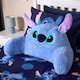 image 1 of OHS Stitch Kids Cuddle Cushion Soft Fleece Reading Pillow