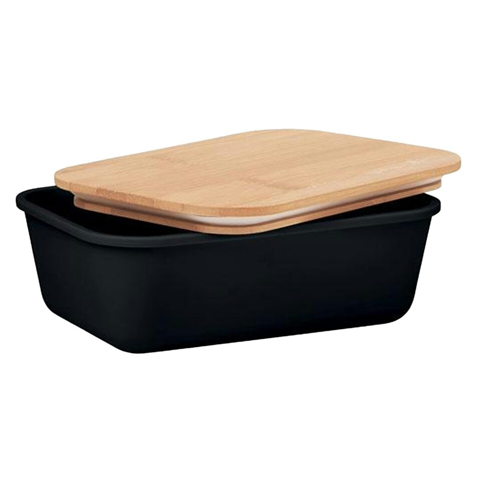 image 1 of MidOcean Thursday Bamboo 1L Lunch Box - Black - One Size