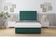 image 1 of Sloomy Alabama Emerald Plush Ottoman Bed Base With 26" Strutted Headboard 4'6 Double | Green | Emerald | Double | 1