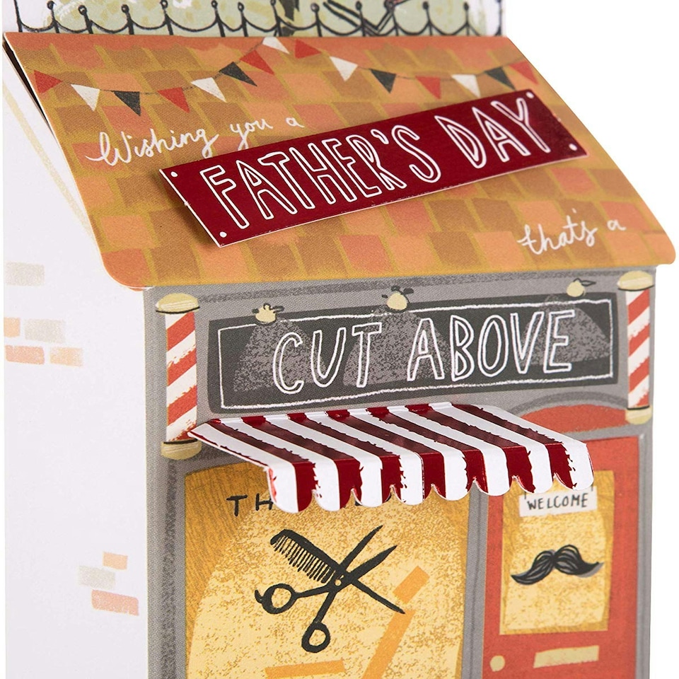 image 1 of Pop Up Father's Day Card 'Barbers'