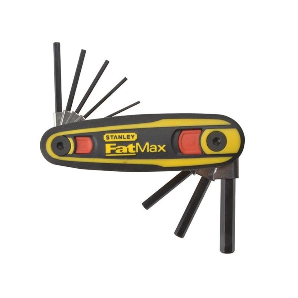 Stanley Hand Tools Metric Fatmax Locking Hexagon Key Set, 8 Piece - Multi Colour - One Size