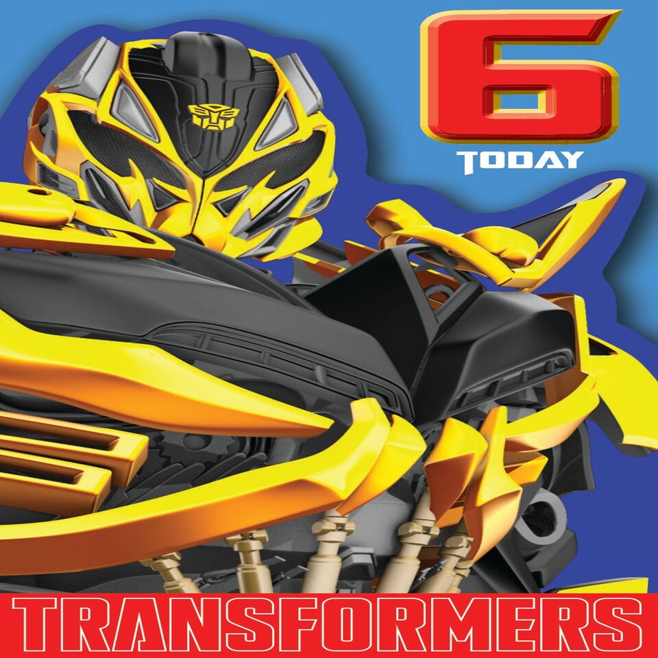 image 1 of Transformers Age 6 Birthday Card