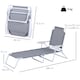 image 7 of Outsunny Folding Sun Lounger Garden Reclining Lounge Chair 4Level Backrest