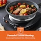 image 3 of GEEPAS Single Ceramic Hot Plate, 1200W Black