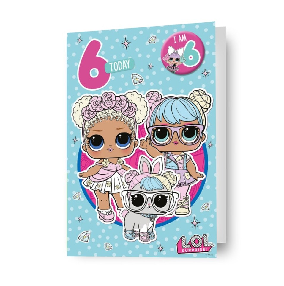 image 1 of LOL Surprise Age 6 Birthday Card