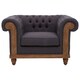 image 4 of Cabra Chesterfield Graphite Chair Grey