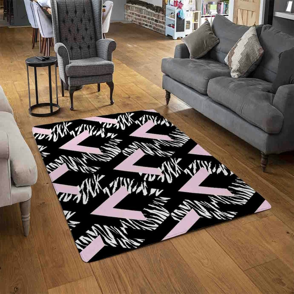 image 1 of Geometric Animal Print (Rug) Multi | Small: 60x110cm