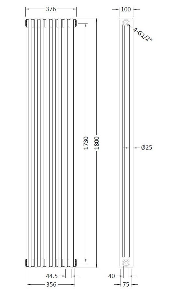 image 1 of Balterley Triple Column Traditional Radiator
