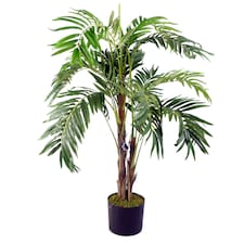 120cm Leaf Large Artificial Palm Tree - Natural | Green | 4ft