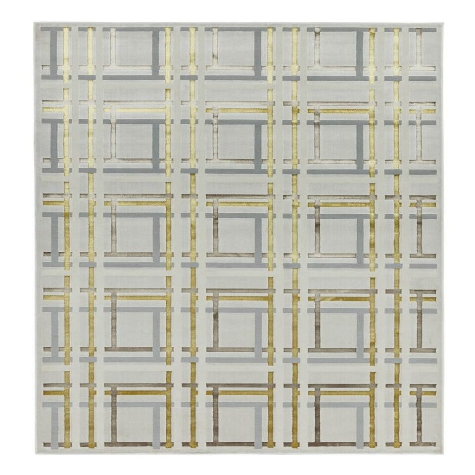 image 1 of Modern Rug, Striped Tartan Rug for LivingRoom, DiningRoom Rug, 8mm Thickness Anti-Shed Abstract Rug-200cm X 290cm