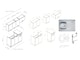 image 1 of Kitchen Cabinets 5 Unit with Sit On Sink Black Grey Complete Kitchenette 180cm DIY Set Fitted Kitchen Package with Worktop Lina