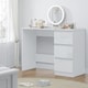 image 9 of FWStyle Stora 3 Drawer Dressing Table - White Gloss Front White