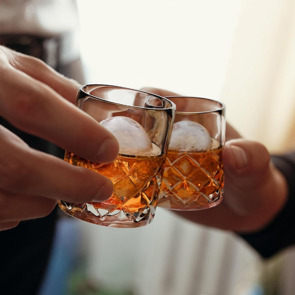 image 1 of Final Touch Set of 4 Shot Glasses with Ice Ball Moulds